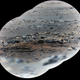 A image mosaic of the intriguing “Artuby” rock outcrop for seeking out biosignatures, taken by Perseverance’s Remote Microscopic Imager on June 17, 2021.
